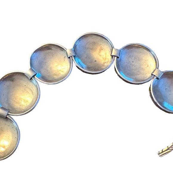 Stunning ornate scroll work design antiqued SILPADA sterling disk link bracelet - Picture 9 of 9